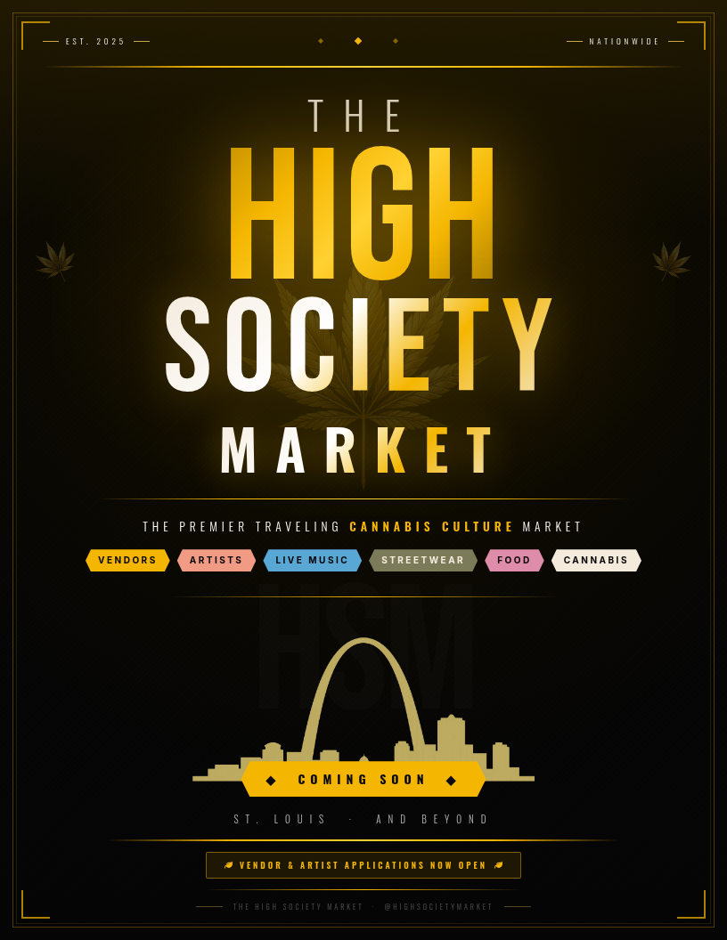 The High Society Market flyer